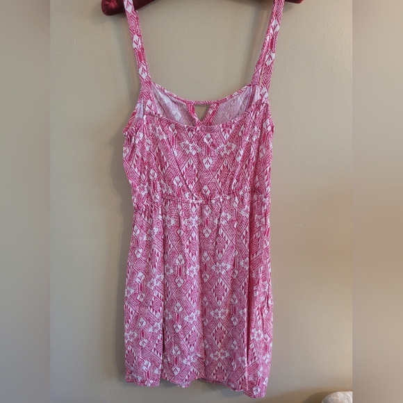4/$15 SALE Bebop | Aztec Pattern Dress Large EUC Red Pink and White - Picture 6 of 9